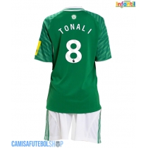 Camisa de time de futebol Newcastle United Sandro Tonali #8 Replicas 2º Equipamento Infantil 2025-26 Manga Curta (+ Calças curtas)